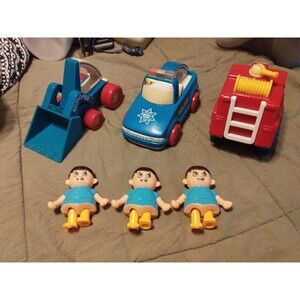 My First Buddy - Buddy L Toy Lot 1980s Scooper, Pumper, Police Patrol, 3 Buddies